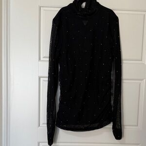 Cinq à Sept Black Embellished Long Sleeve Top